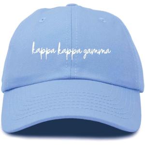 imageDALIX Kappa Kappa Gamma Cursive Sorority Hat Womens Embroidered CapLight Blue