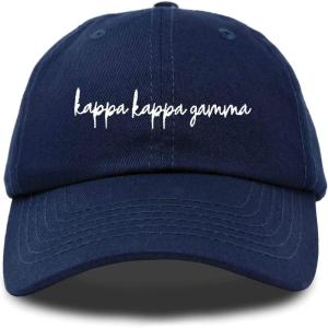 imageDALIX Kappa Kappa Gamma Cursive Sorority Hat Womens Embroidered CapNavy Blue
