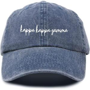 imageDALIX Kappa Kappa Gamma Cursive Sorority Hat Womens Embroidered CapWashed Navy Blue