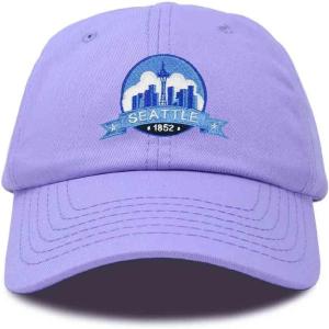 imageDALIX Seattle Embroidered Dad Hat Cotton Baseball Cap WomenLavender