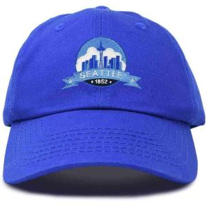 imageDALIX Seattle Embroidered Dad Hat Cotton Baseball Cap WomenRoyal Blue