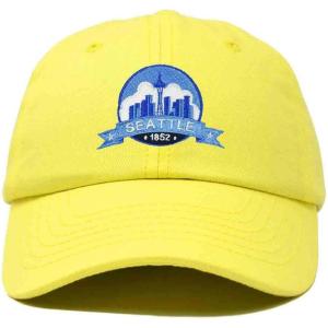 imageDALIX Seattle Embroidered Dad Hat Cotton Baseball Cap WomenYellow