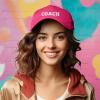 imageDALIX Coach Embroidered Sports League Baseball Cap Adjustable Dad Hat MensHot Pink