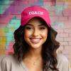 imageDALIX Coach Embroidered Sports League Baseball Cap Adjustable Dad Hat MensHot Pink
