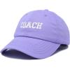 imageDALIX Coach Embroidered Sports League Baseball Cap Adjustable Dad Hat MensLavender