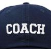 imageDALIX Coach Embroidered Sports League Baseball Cap Adjustable Dad Hat MensNavy Blue