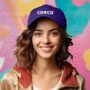 imageDALIX Coach Embroidered Sports League Baseball Cap Adjustable Dad Hat MensPurple