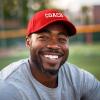 imageDALIX Coach Embroidered Sports League Baseball Cap Adjustable Dad Hat MensRed