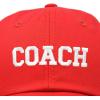 imageDALIX Coach Embroidered Sports League Baseball Cap Adjustable Dad Hat MensRed