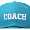 imageDALIX Coach Embroidered Sports League Baseball Cap Adjustable Dad Hat MensTeal