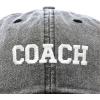 imageDALIX Coach Embroidered Sports League Baseball Cap Adjustable Dad Hat MensWashed Black