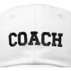 imageDALIX Coach Embroidered Sports League Baseball Cap Adjustable Dad Hat MensWhite