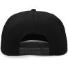 imageDALIX Flat Billed Structured Baseball Cap Adjustable Polyester Hat Size M L XLBlack