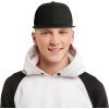 imageDALIX Flat Billed Structured Baseball Cap Adjustable Polyester Hat Size M L XLBlack