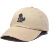 imageDALIX Giant Lizard Kaiju Embroidered Cotton Dad Hat Baseball Cap Adjustable Glow in The Dark MensKhaki