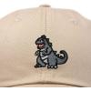 imageDALIX Giant Lizard Kaiju Embroidered Cotton Dad Hat Baseball Cap Adjustable Glow in The Dark MensKhaki