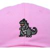 imageDALIX Giant Lizard Kaiju Embroidered Cotton Dad Hat Baseball Cap Adjustable Glow in The Dark MensLight Pink
