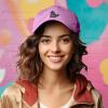 imageDALIX Giant Lizard Kaiju Embroidered Cotton Dad Hat Baseball Cap Adjustable Glow in The Dark MensLight Pink