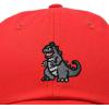 imageDALIX Giant Lizard Kaiju Embroidered Cotton Dad Hat Baseball Cap Adjustable Glow in The Dark MensRed