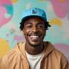 imageDALIX Giant Lizard Kaiju Embroidered Cotton Dad Hat Baseball Cap Adjustable Glow in The Dark MensTeal