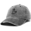 imageDALIX Giant Lizard Kaiju Embroidered Cotton Dad Hat Baseball Cap Adjustable Glow in The Dark MensWashed Black