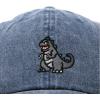 imageDALIX Giant Lizard Kaiju Embroidered Cotton Dad Hat Baseball Cap Adjustable Glow in The Dark MensWashed Navy Blue