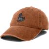 imageDALIX Giant Lizard Kaiju Embroidered Cotton Dad Hat Baseball Cap Adjustable Glow in The Dark MensWashed Orange