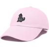 imageDALIX Giant Lizard Kaiju Embroidered Cotton Dad Hat Baseball Cap Adjustable Glow in The Dark MensWashed Pink