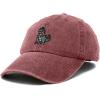 imageDALIX Giant Lizard Kaiju Embroidered Cotton Dad Hat Baseball Cap Adjustable Glow in The Dark MensWashed Red