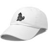 imageDALIX Giant Lizard Kaiju Embroidered Cotton Dad Hat Baseball Cap Adjustable Glow in The Dark MensWhite