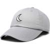 imageDALIX Waning Crescent Moon Hat Mens Womens Astrology Baseball CapGray