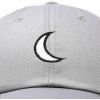 imageDALIX Waning Crescent Moon Hat Mens Womens Astrology Baseball CapGray