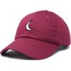 imageDALIX Waning Crescent Moon Hat Mens Womens Astrology Baseball CapMaroon
