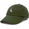 imageDALIX Waning Crescent Moon Hat Mens Womens Astrology Baseball CapOlive