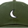 imageDALIX Waning Crescent Moon Hat Mens Womens Astrology Baseball CapOlive