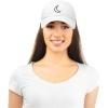 imageDALIX Waning Crescent Moon Hat Mens Womens Astrology Baseball CapWhite