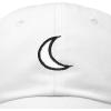 imageDALIX Waning Crescent Moon Hat Mens Womens Astrology Baseball CapWhite