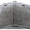 imageMens Vintage Pigment Dyed Washed Cotton Cap Adjustable HatHeavy Washed Black