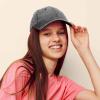 imageMens Vintage Pigment Dyed Washed Cotton Cap Adjustable HatHeavy Washed Black