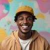 imageMens Vintage Pigment Dyed Washed Cotton Cap Adjustable HatWashed Gold