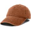imageMens Vintage Pigment Dyed Washed Cotton Cap Adjustable HatWashed Orange