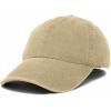 imageMens Vintage Pigment Dyed Washed Cotton Cap Adjustable HatWashed Stone White