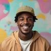 imageMens Vintage Pigment Dyed Washed Cotton Cap Adjustable HatWashed Stone White