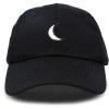 imageDALIX Waning Crescent Moon Hat Mens Womens Astrology Baseball CapBlack