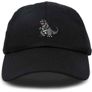 imageDALIX Giant Lizard Kaiju Embroidered Cotton Dad Hat Baseball Cap Adjustable Glow in The Dark MensBlack