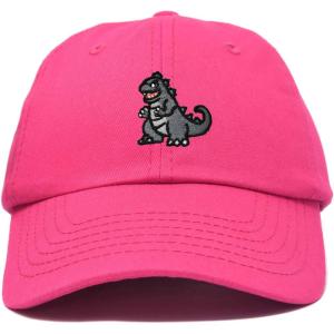 imageDALIX Giant Lizard Kaiju Embroidered Cotton Dad Hat Baseball Cap Adjustable Glow in The Dark MensHot Pink