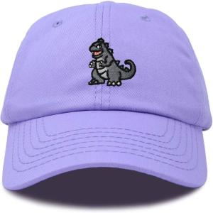 imageDALIX Giant Lizard Kaiju Embroidered Cotton Dad Hat Baseball Cap Adjustable Glow in The Dark MensLavender
