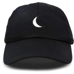 imageDALIX Waning Crescent Moon Hat Mens Womens Astrology Baseball CapBlack