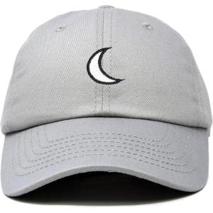imageDALIX Waning Crescent Moon Hat Mens Womens Astrology Baseball CapGray