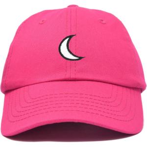 imageDALIX Waning Crescent Moon Hat Mens Womens Astrology Baseball CapHot Pink